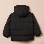 Boys' Black Heavyweight Hooded Puffer Jacket