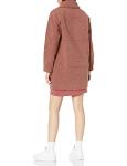 Teddy Bear Lapel Coat for Women - Dusty Rose