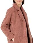 Teddy Bear Lapel Coat for Women - Dusty Rose