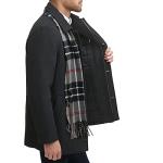 Dockers Men's Charcoal Wool Blend Coat with Scarf