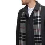 Dockers Men's Charcoal Wool Blend Coat with Scarf