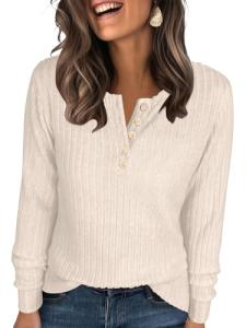 ANRABESS Women's Lightweight Long Sleeve Tunic Sweater