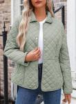 Plus Size Seagrass Quilted Winter Jacket for Women
