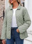 Plus Size Seagrass Quilted Winter Jacket for Women
