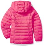 Girls' Lightweight Water-Resistant Hooded Puffer Jacket