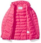 Girls' Lightweight Water-Resistant Hooded Puffer Jacket