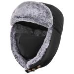 Unigear Winter Trapper Hat for Men Women, Faux Fur Ushanka Trooper Hat for Hunting Skiing with Detachable Face Mask Black