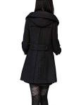 Tanming Women's Double Breasted Wool Pea Coat