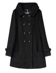 Tanming Women's Double Breasted Wool Pea Coat