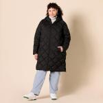 Women's Knee-Length Black Puffer Jacket