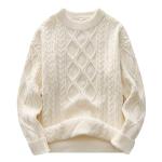 Beige Oversized Chunky Cable Knit Sweater