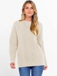 Beige Oversized Chunky Cable Knit Sweater