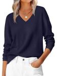 ANRABESS Women’s Long Sleeve V Neck Pullover Sweater