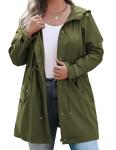 IN'VOLAND Women's Plus Size Hooded Rain Jacket