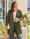 IN'VOLAND Women's Plus Size Hooded Rain Jacket