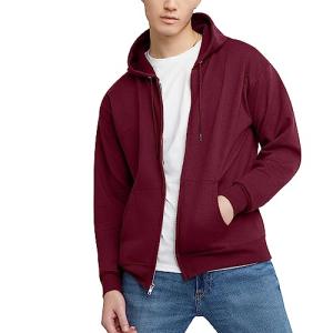 Hanes Men's Maroon Full-Zip Eco-Smart Hoodie