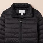 Boys' Water-Resistant Packable Puffer Jacket, Black