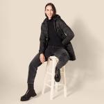 Women’s Plus Size Black Cable Knit Turtleneck Sweater