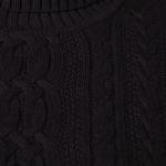 Women’s Plus Size Black Cable Knit Turtleneck Sweater