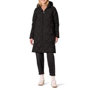Women's Heavyweight Black Puffer Jacket, Knee Length