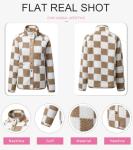 Women's Lightweight Oversized Sherpa Plaid Jacket