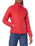 Women's Packable Water-Resistant Puffer Jacket, Red