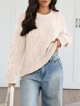 Cozy Oversized Cable Knit Sweater for Women