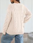 Cozy Oversized Cable Knit Sweater for Women