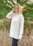 Plus Size Women's Warm Oatmeal Turtleneck Sweater