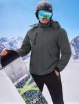 WULFUL Men's Waterproof Ski Jacket with Hood