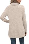 Plus Size Women's Warm Oatmeal Turtleneck Sweater