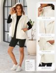 Women's Oversized Sherpa Fleece Vest with Pockets