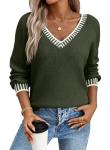 Dokotoo Women’s V Neck Oversized Fall Sweater