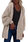 Dowerme Women's Cozy Open Front Cardigan Sweater