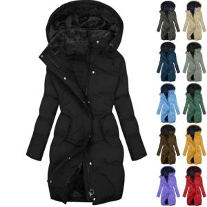 Plus Size Fleece Lined Winter Puffer Coat