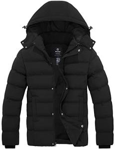 Wantdo Men's Windproof Hooded Winter Puffer Jacket