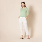 Lightweight Long-Sleeve Crewneck Sweater in Light Jade