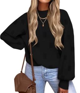 Trendy Black Turtleneck Chunky Sweater for Women