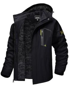 Men's Hooded Fleece Winter Ski Jacket