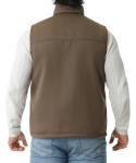 TUAOVA Men's Brown Waterproof Fleece-Lined Vest