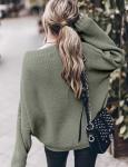 Womens Oversized Casual Long Sleeve Mock Neck Sweater