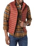 Men's Packable Water-Resistant Puffer Vest, Earth Red