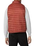 Men's Packable Water-Resistant Puffer Vest, Earth Red