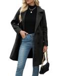 Women's Mid-Length Camel Wool Blend Coat