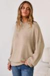 Arach&Cloz Women's Cozy Oversized Crewneck Sweater