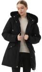 Women's Thick Winter Down Coat with Faux Fur Hood