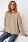 Arach&Cloz Women's Cozy Oversized Crewneck Sweater