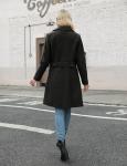 Women's Mid-Length Camel Wool Blend Coat