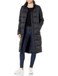 Women's Lightweight Black Water-Resistant Cocoon Puffer Coat