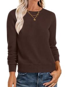 ANRABESS Women's Lightweight Crewneck Knit Pullover Sweater